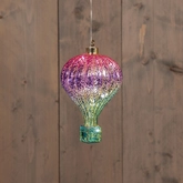 Anna's Collection Glazen luchtballon met LED - B10,5xH16cm Meerkleurig - afbeelding 3