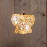 Anna's Collection Glazen strik met LED - B14,8xH13,5cm Roze - afbeelding 3