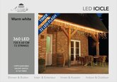 Anna's Collection Ijspegelverlichting 360 LED warm wit met flashfunctie 
