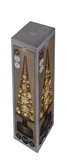 Anna's Collection Kerstboom glas bruin - draaifunctie en verlichting - Ø 9 x H 39 cm - afbeelding 1
