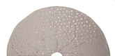 Anna's Collection Kerstboomkleed fluweel - Taupe - afbeelding 3