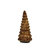 Anna's Collection Kerstboompje glas draaiend LED - D13,3xH30cm Metallic brons - afbeelding 1