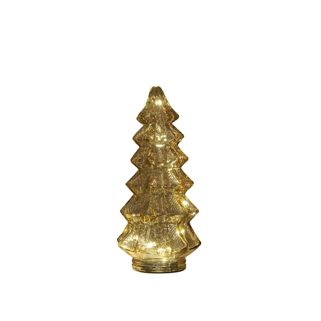 Anna's Collection Kerstboompje glas LED - B13,5xH26cm Amber - afbeelding 1