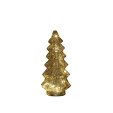 Anna's Collection Kerstboompje glas LED - B13,5xH26cm Amber - afbeelding 1