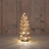 Anna's Collection Kerstboompje glas LED - B13,5xH26cm Roze - afbeelding 2