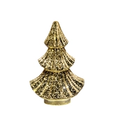 Anna's Collection Kerstboompje glas metallic goud met verlichting - Ø 15,5 x H 24 cm