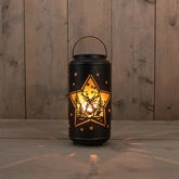 Anna's Collection Lantaarn kerst - D12xH25,5cm Zwart - afbeelding 2