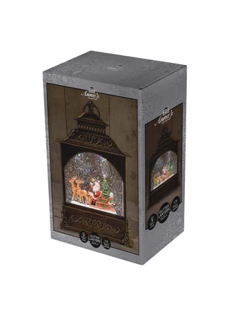 Anna's Collection Lantaarn kerstman - B22xD8xH29cm - afbeelding 1