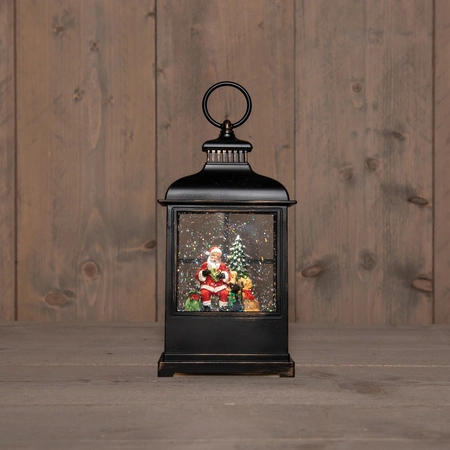 Anna's Collection Lantaarn kerstman - H27cm Zwart - afbeelding 3