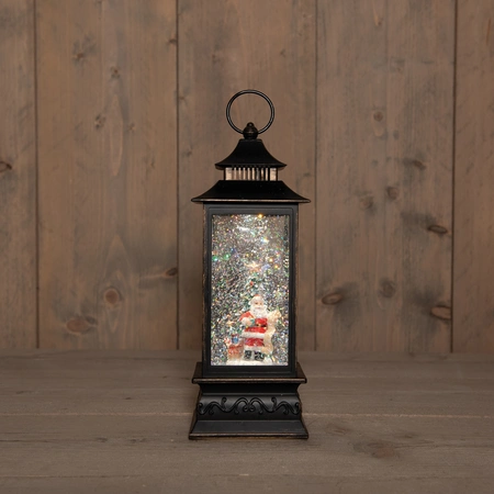 Anna's Collection Lantaarn kerstman - H29cm Zwart - afbeelding 3