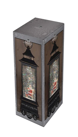 Anna's Collection Lantaarn kerstman - H29cm Zwart - afbeelding 2