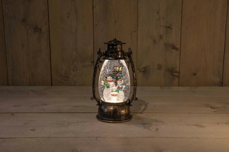 Anna's Collection Lantaarn sneeuwman - H24cm - afbeelding 1
