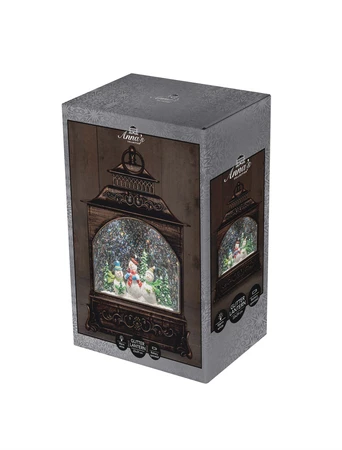 Anna's Collection Lantaarn sneeuwpop - B22xD8xH29cm - afbeelding 2