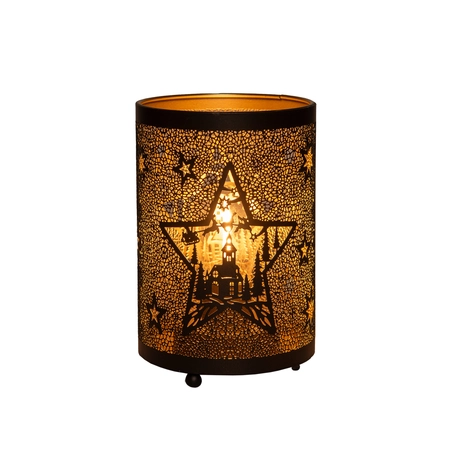 Anna's Collection Lantaarn ster - H16xB10,5cm Zwart - afbeelding 1