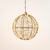 Anna's Collection LED-bal metaal classic warm - 200 lampjes - flashfunctie - Ø 18 cm