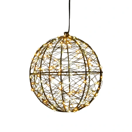 Anna's Collection LED-bal metaal  luxury - 200 lampjes - flashfunctie - Ø 18 cm - afbeelding 1