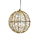 Anna's Collection LED-bal metaal  luxury - 200 lampjes - flashfunctie - Ø 18 cm - afbeelding 1