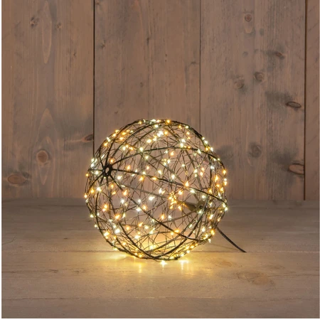 Anna's Collection LED-bal metaal  luxury - 200 lampjes - flashfunctie - Ø 18 cm - afbeelding 2
