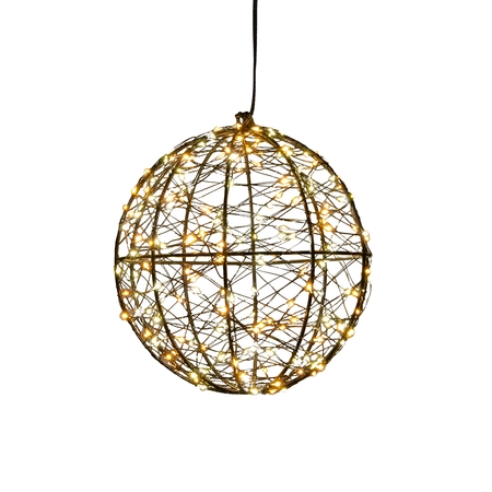 Anna's Collection LED-bal metaal  luxury - 200 lampjes - flashfunctie - Ø 18 cm - afbeelding 3