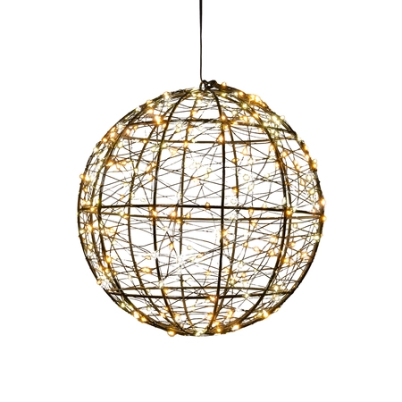 Anna's Collection LED-bal metaal  luxury - 300 lampjes - flashfunctie - Ø 25 cm
