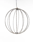 Anna's Collection LED-bal metaal zwart classic warm - 216 lampjes, waarvan 24 met flash - Ø 50 cm
