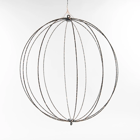 Anna's Collection LED-bal metaal zwart classic warm - 288 lampjes, waarvan 24 met flash - Ø 60 cm