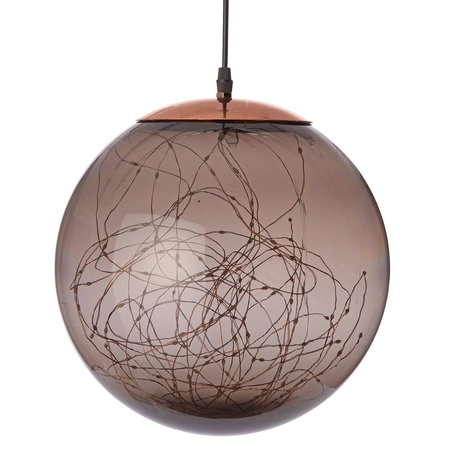Anna's Collection LED-bal smokey classic warm - 80 lampjes - flashfunctie - Ø 18 cm