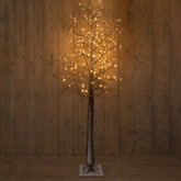 Anna's Collection LED-berkenboom met sneeuw 204 lampjes - H200cm Classic warm - afbeelding 2