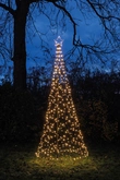 Anna's Collection LED-boom met ster op paal - classic warm - 480 lampjes - Ø 100 x H 320 cm