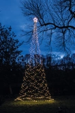 Anna's Collection LED-boom met ster op paal - classic warm - 836 lampjes - Ø 160 x H 500 cm