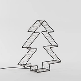 Anna's Collection LED-boom metaal zwart classic warm - 200 lampjes - B 26 x D 6 cm