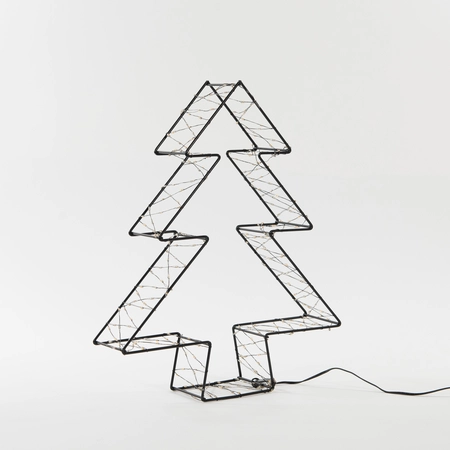 Anna's Collection LED-boom metaal zwart classic warm - 300 lampjes - B 36 x D 7 cm