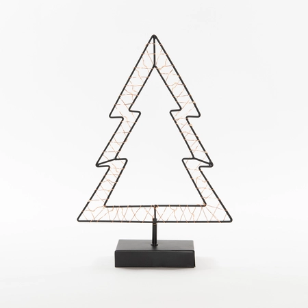 Anna's Collection LED-boom zwart - classic warm - 40 lampjes - 24 x 35,5 cm