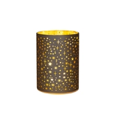 Anna's Collection LED-cilinder glas sterrenmotief - Champagne - afbeelding 1