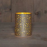 Anna's Collection LED-cilinder glas sterrenmotief - Champagne - afbeelding 3