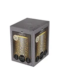 Anna's Collection LED-cilinder glas sterrenmotief - Champagne - afbeelding 2