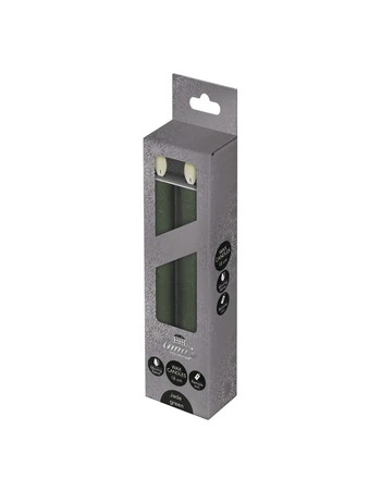 Anna's Collection LED-dinerkaarsen bewegende vlam - H18cm Jade 2 stuks - afbeelding 2