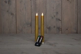 Anna's Collection LED-dinerkaarsen bewegende vlam - H23cm Goud 2 stuks - afbeelding 3