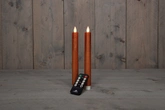 Anna's Collection LED-dinerkaarsen bewegende vlam - H23cm Koper 2 stuks - afbeelding 3