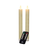 Anna's Collection LED-dinerkaarsen rustiek - H23cm Ivoor 2 stuks - afbeelding 1