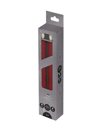 Anna's Collection LED-dinerkaarsen rustiek - H23cm Rood 2 stuks - afbeelding 2