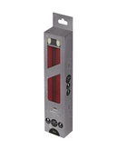 Anna's Collection LED-dinerkaarsen rustiek - H23cm Rood 2 stuks - afbeelding 2