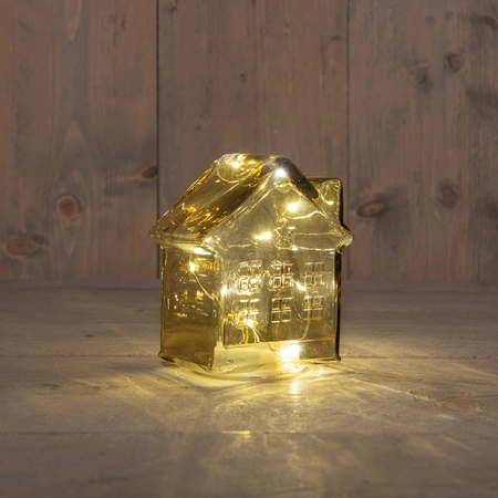 Anna's Collection LED-huisje - L12,5xB7,5xH14cm Amber - afbeelding 2