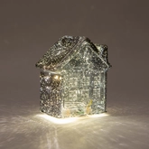 Anna's Collection LED-huisje - L12,5xB7,5xH14cm Antraciet - afbeelding 3