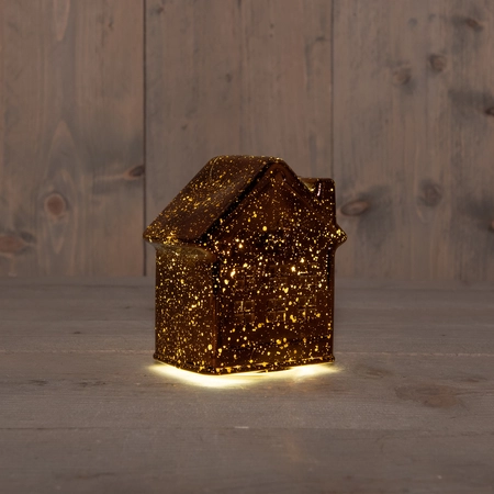 Anna's Collection LED-huisje - L12,5xB7,5xH14cm Brons - afbeelding 2