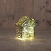 Anna's Collection LED-huisje - L12,5xB7,5xH14cm Goud - afbeelding 2