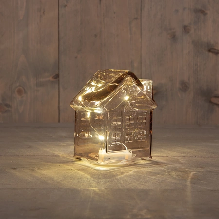 Anna's Collection LED-huisje - L12,5xB7,5xH14cm Roze - afbeelding 2