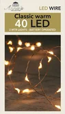 Draadverlichting 40 LED 2 meter koperdraad klassiek warm