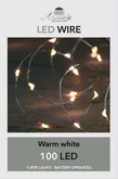 Draadverlichting 100 LED 5 meter zilver warm wit