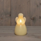 Anna's Collection LED-kaars engel - D8,5xH14,5cm Ivoor - afbeelding 3